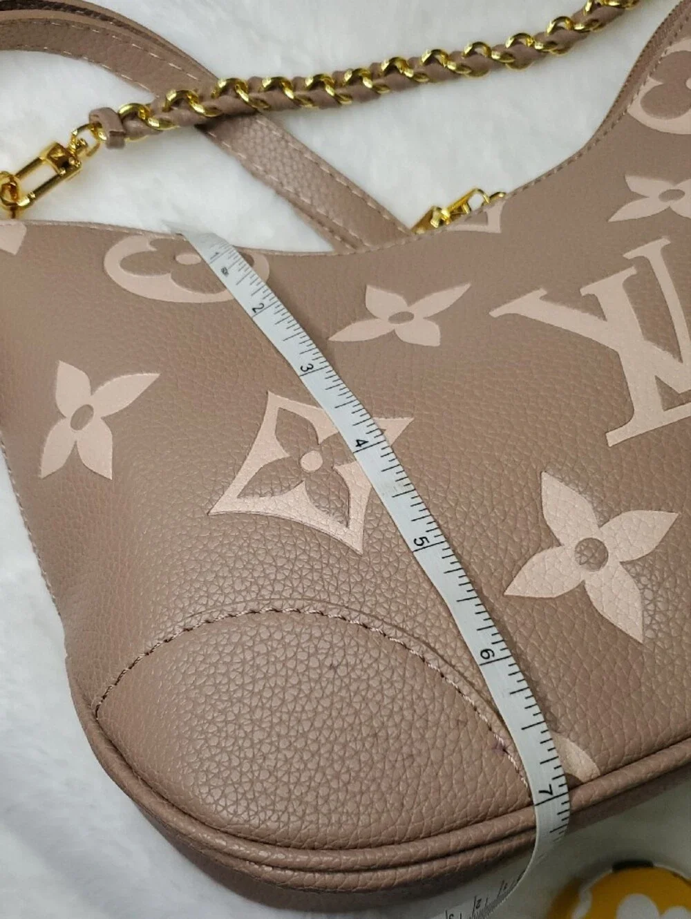 💠LV 💠Taupe Monogram Shoulder Bag with Gold Chain
